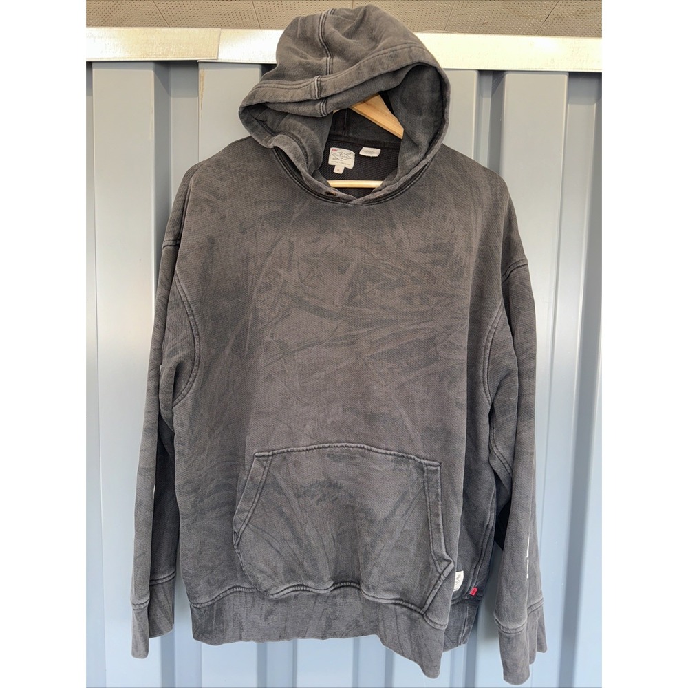 Levis Justin Timberlake Fresh Leaves Red Plaid Sherpa Fleece Hoodie Mens XL
